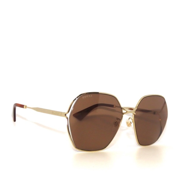 Gucci GG0818SA 002 Gold Brown Sunglasses 0818 main image 4